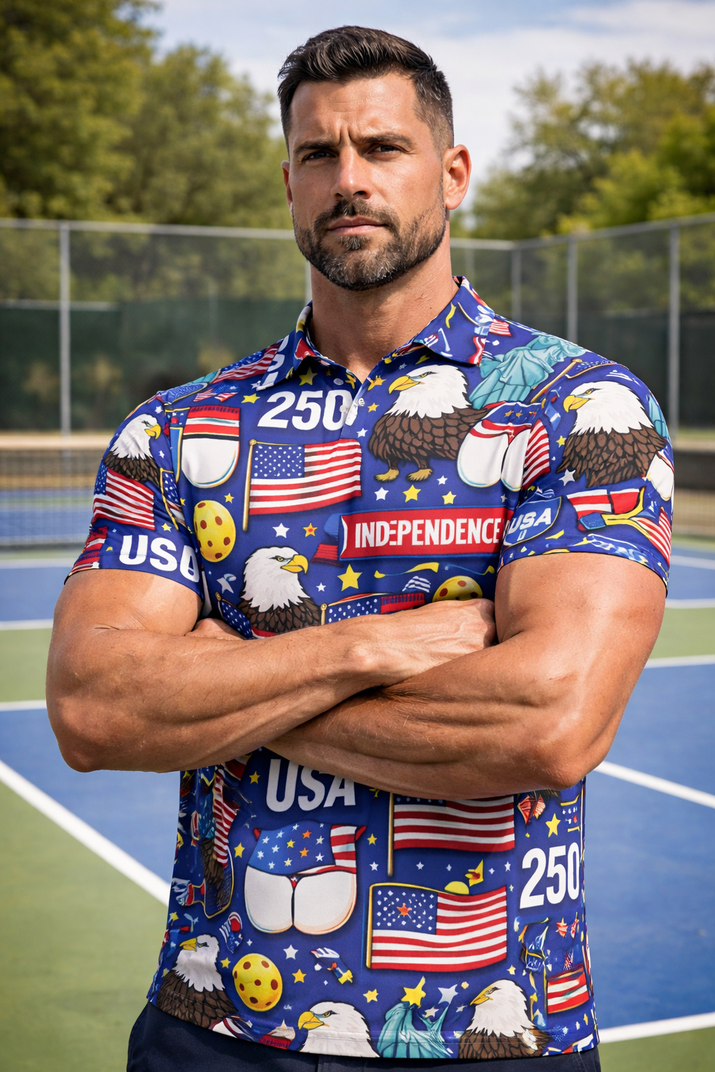 USA 250 Pickleball Patriot Polo